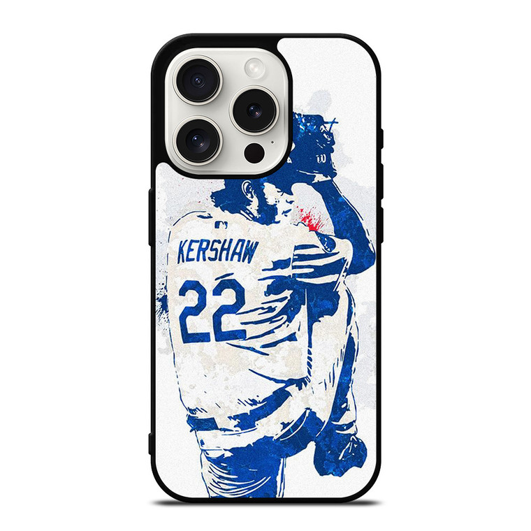 CLAYTON KERSHAW LOS ANGELES DODGERS MLB iPhone 15 Pro Case Cover
