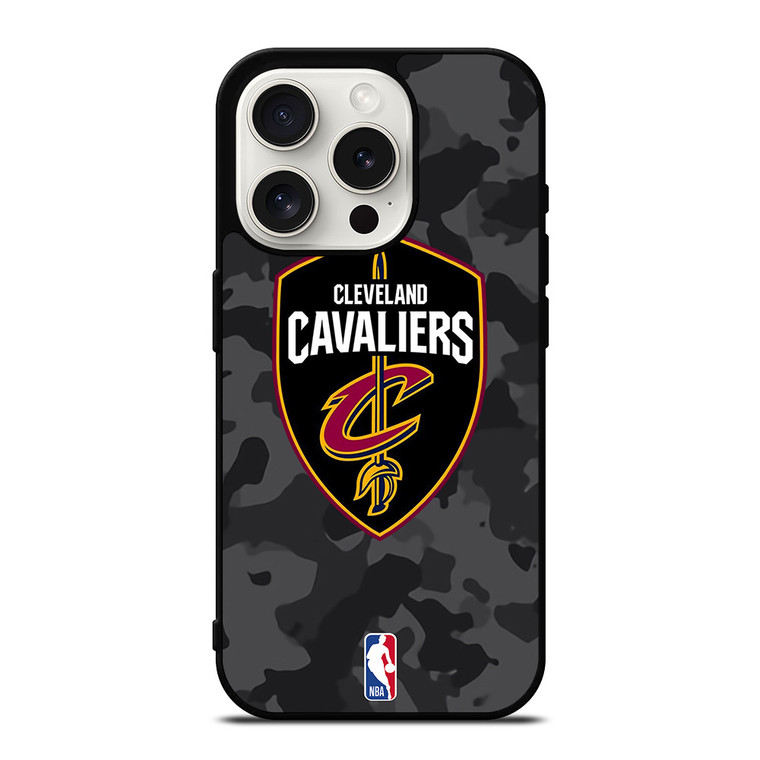 CLEVELAND CAVALIERS BLACK CAMO iPhone 15 Pro Case Cover