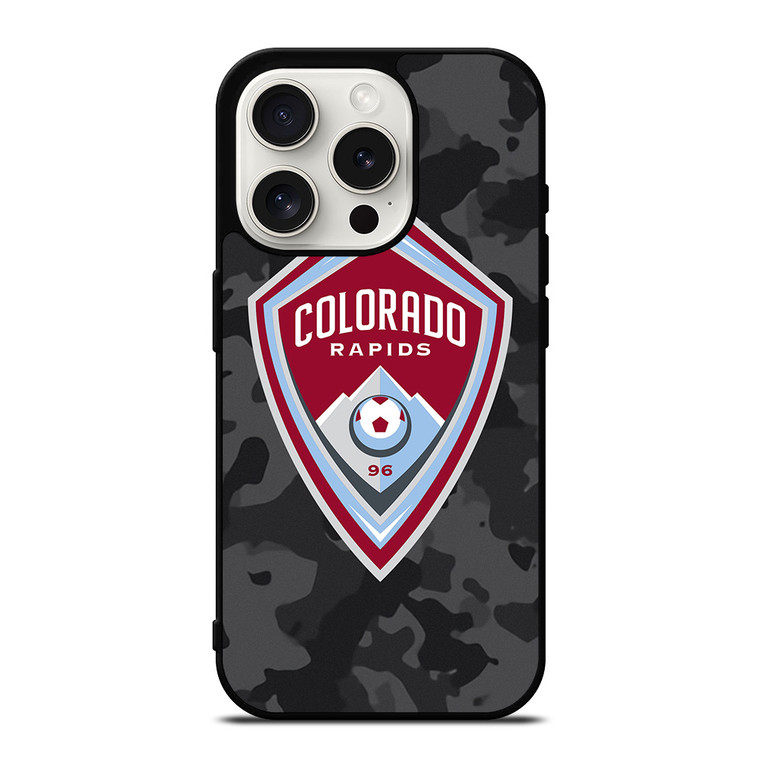 COLORADO RAPIDS MLS BLACK CAMO iPhone 15 Pro Case Cover