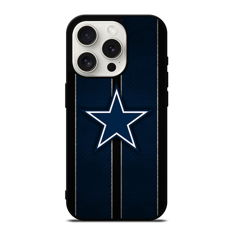 DALLAS COWBOYS NFL METAL STRIPE iPhone 15 Pro Case Cover