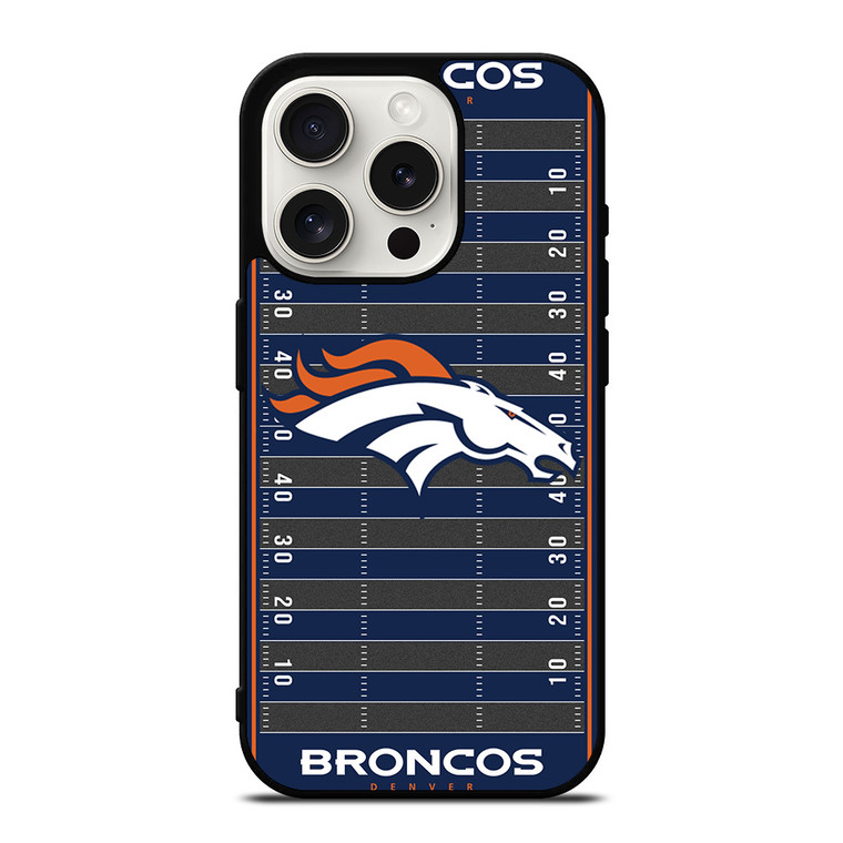 DENVER BRONCOS FOOTBALL FIELD iPhone 15 Pro Case Cover
