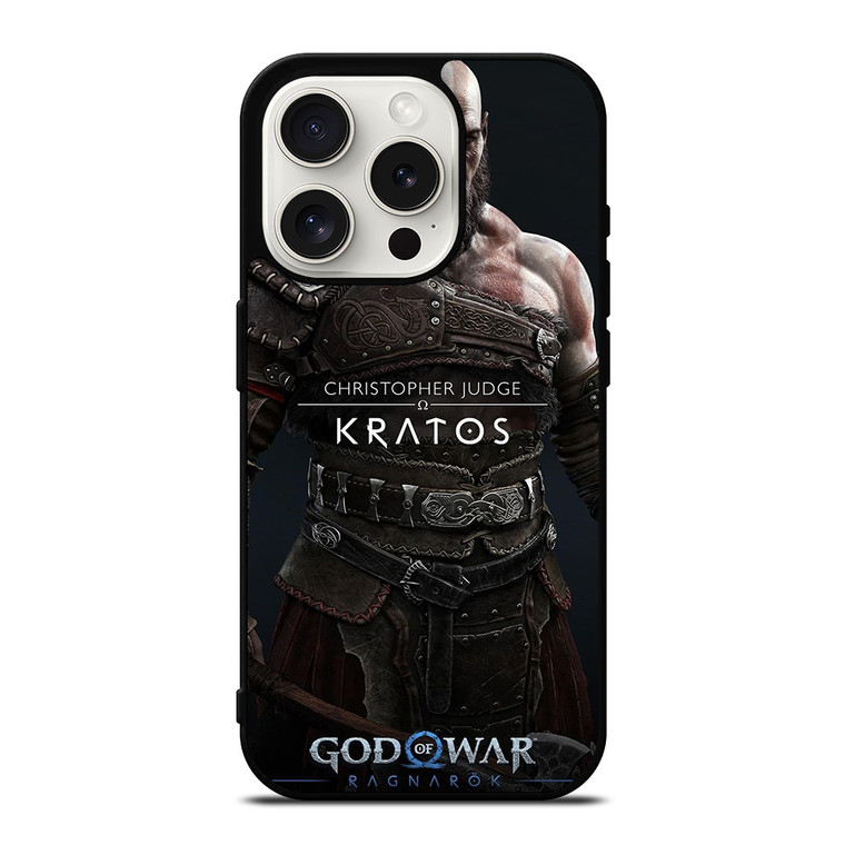GOD OF WAR RAGNAROK KRATOS CHRISTOPHER JUDGE iPhone 15 Pro Case Cover
