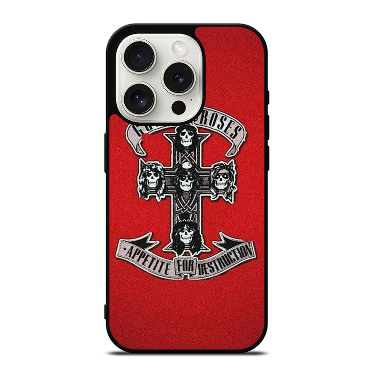 GUNS N ROSES ROCK BAND RED iPhone 15 Pro Case Cover