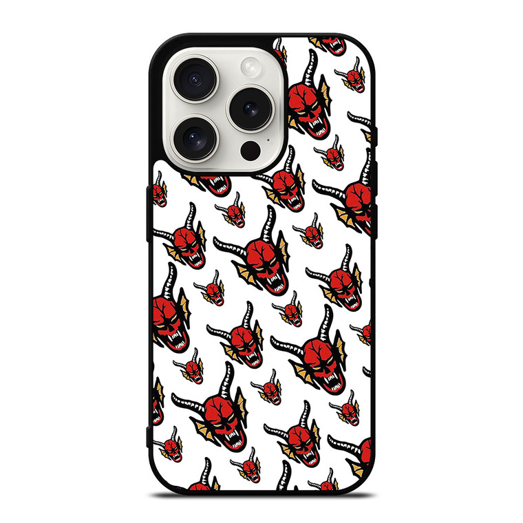HELLFIRE CLUB STRANGER THINGS PATTERN iPhone 15 Pro Case Cover