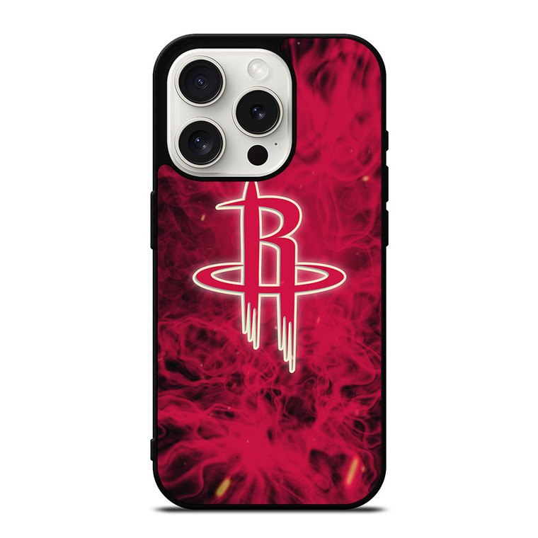 HOUSTON ROCKET BASKETBALL NBA FIRE iPhone 15 Pro Case Cover