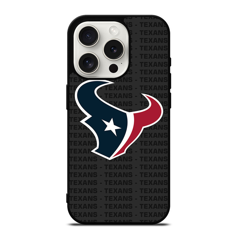 HOUSTON TEXANS FOOTBALL TEXT iPhone 15 Pro Case Cover