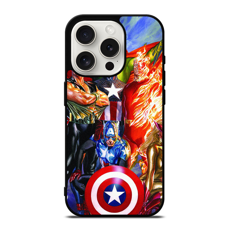JUSTICE LEAGUE ALEX ROSS iPhone 15 Pro Case Cover