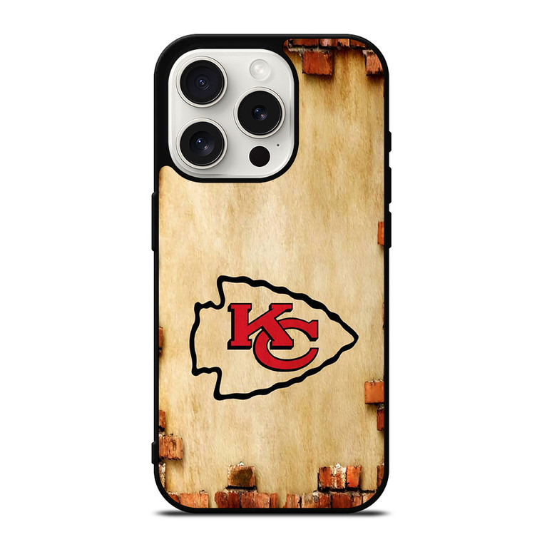 KANSAS CITY CHIEFS NFL FOOTBALL BRICKED iPhone 15 Pro Case Cover