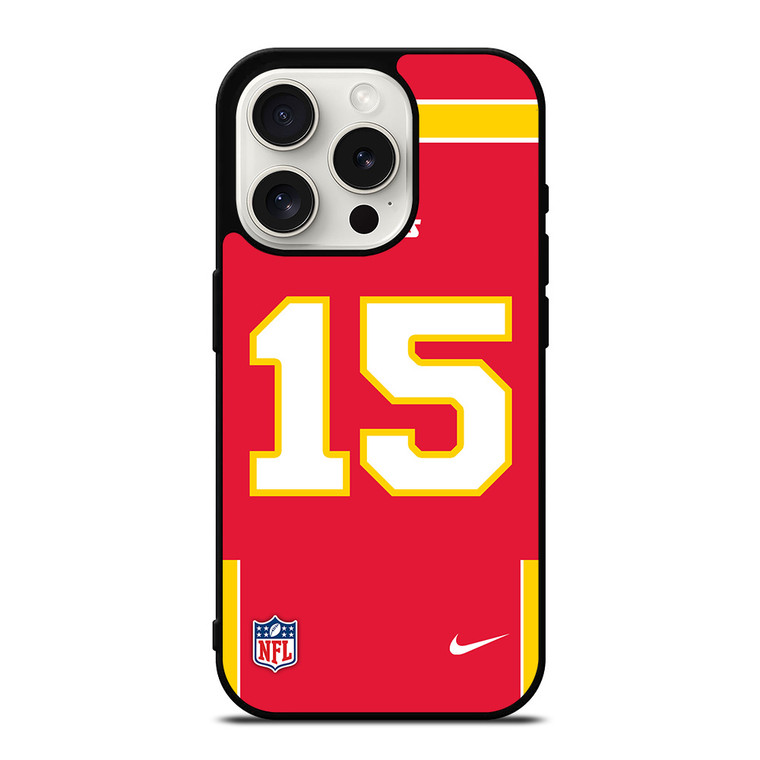 KANSAS CITY CHIEFS PATRICK MAHOMES 15 NFL NIKE iPhone 15 Pro Case Cover