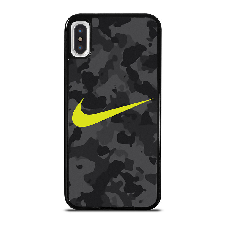 NIKE SWOOSH BLACK CAMO iPhone X / XS Case Cover