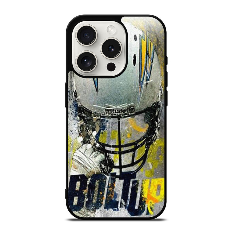 LOS ANGELES CHARGERS FOOTBALL BOLT UP iPhone 15 Pro Case Cover