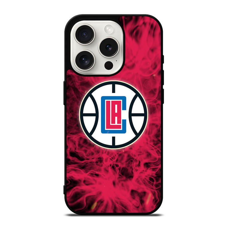 LOS ANGELES CLIPPERS BASKETBALL NBA FIRE iPhone 15 Pro Case Cover