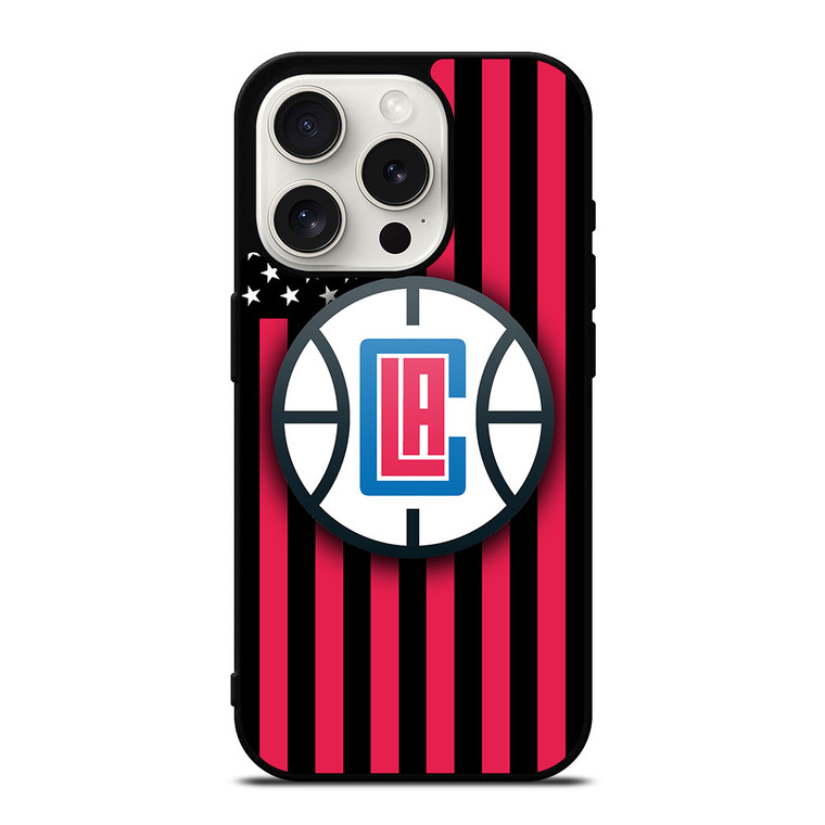 LOS ANGELES CLIPPERS NBA USA FLAG iPhone 15 Pro Case Cover LOS ANGELES CLIPPERS NBA USA FLAG iPhone 15 Pro Case Cover