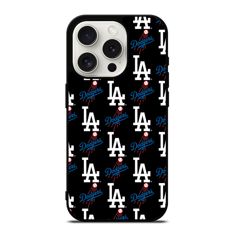 LOS ANGELES DODGERS BASEBALL PATTERN iPhone 15 Pro Case Cover