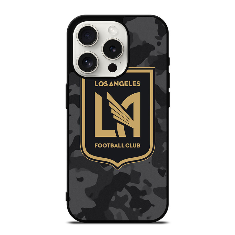 LOS ANGELES FC MLS BLACK CAMO iPhone 15 Pro Case Cover LOS ANGELES FC MLS BLACK CAMO iPhone 15 Pro Case Cover
