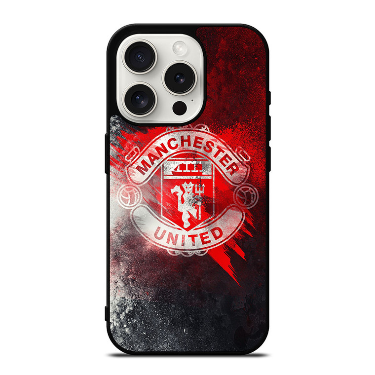 MANCHESTER UNITED FOOTBALL CLUB LOGO iPhone 15 Pro Case Cover
