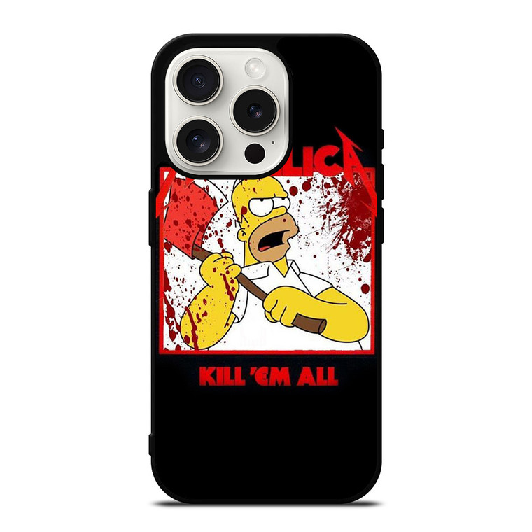 METALLICA KILL EM ALL SIMPSONS iPhone 15 Pro Case Cover