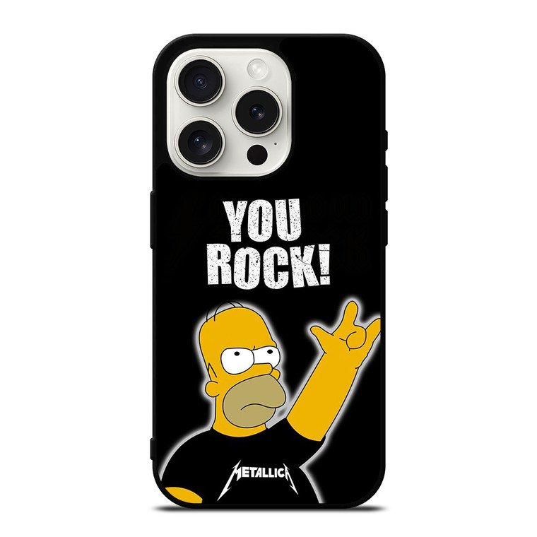 METALLICA ROCK HOMER SIMPSONS iPhone 15 Pro Case Cover