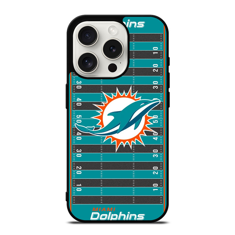 MIAMI DOLPHINS FOOTBALL FIELD iPhone 15 Pro Case Cover