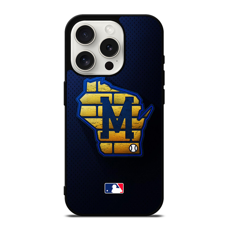 MILWAUKEE BREWERS MLB BASEBALL ICON iPhone 15 Pro Case Cover