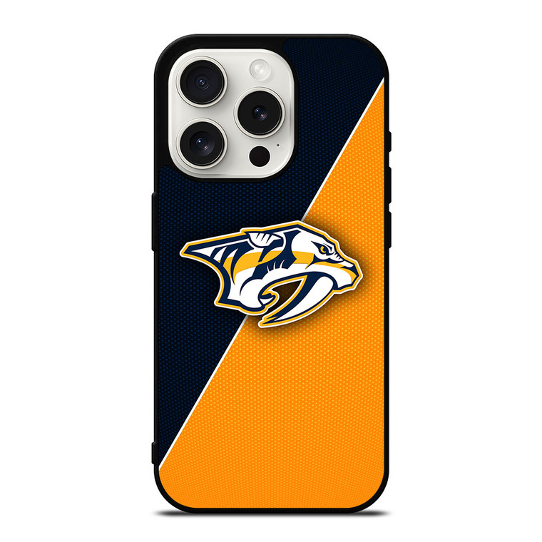 NASHVILLE PREDATORS NHL HOCEKY LOGO iPhone 15 Pro Case Cover