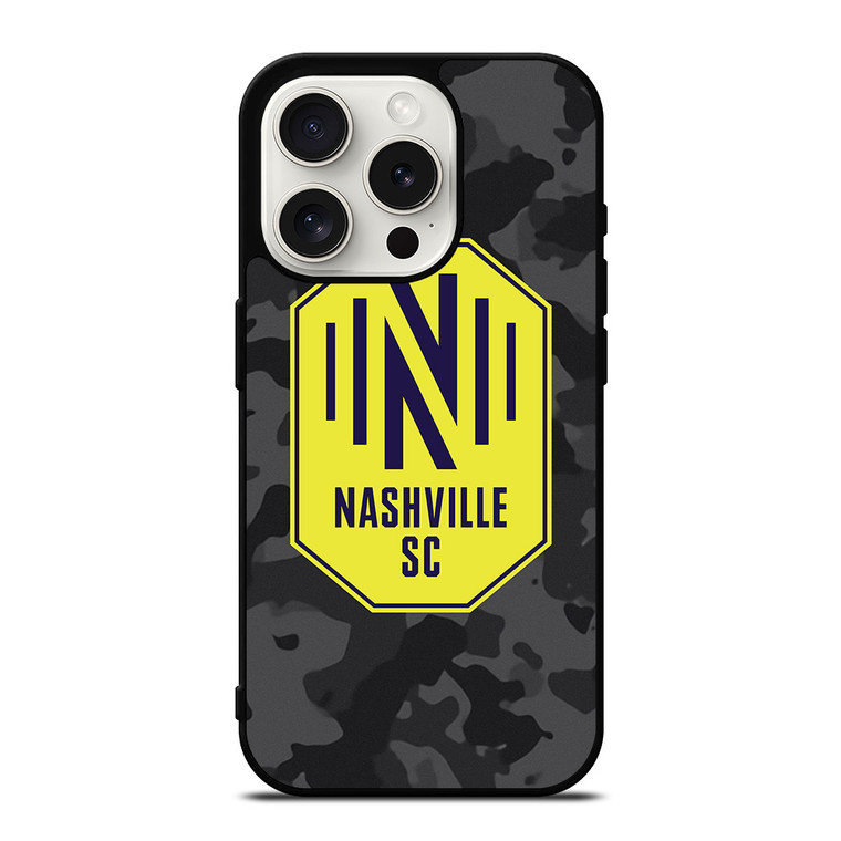 NASHVILLE SC MLS BLACK CAMO iPhone 15 Pro Case Cover