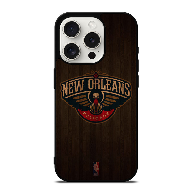 NEW ORLEANS PELICANS BASKETBALL COURT NBA iPhone 15 Pro Case Cover