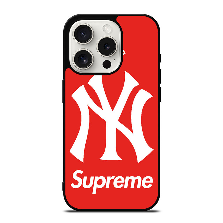 NEW YORK YANKEES SUPREME NEW ERA 2 iPhone 15 Pro Case Cover NEW YORK YANKEES SUPREME NEW ERA 2 iPhone 15 Pro Case Cover