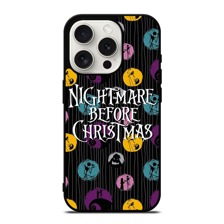 NIGHTMARE BEFORE CHRISTMAS PATTERN iPhone 15 Pro Case Cover