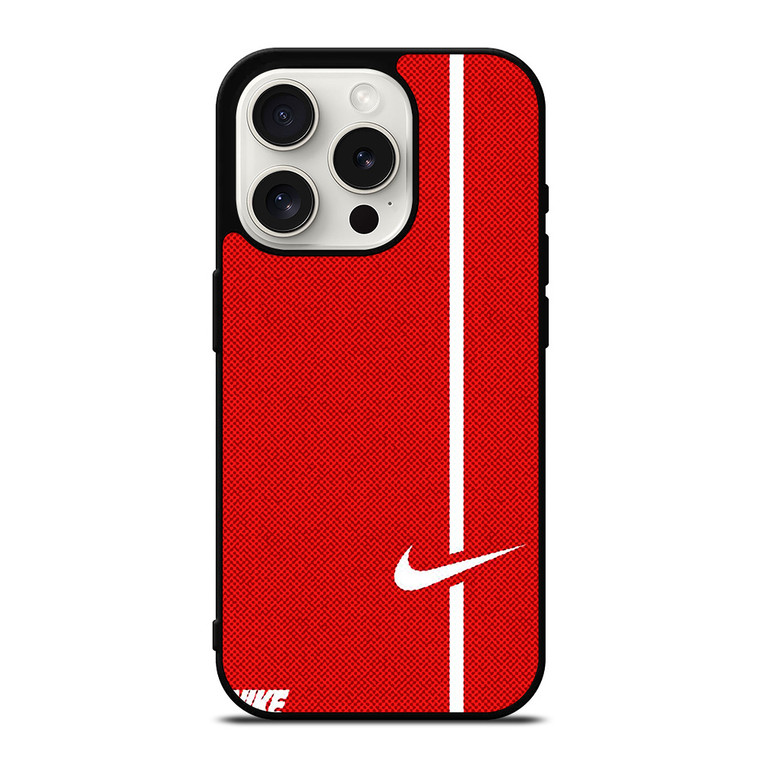 NIKE LOGO RED STRIPE iPhone 15 Pro Case Cover NIKE LOGO RED STRIPE iPhone 15 Pro Case Cover