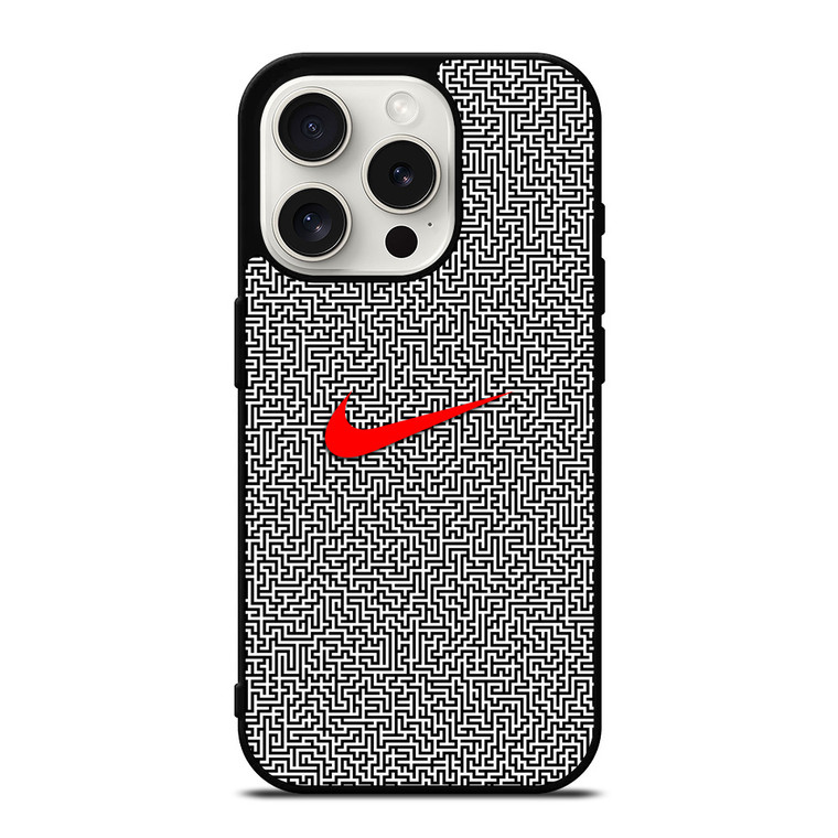 NIKE MAZE PATTERN iPhone 15 Pro Case Cover NIKE MAZE PATTERN iPhone 15 Pro Case Cover