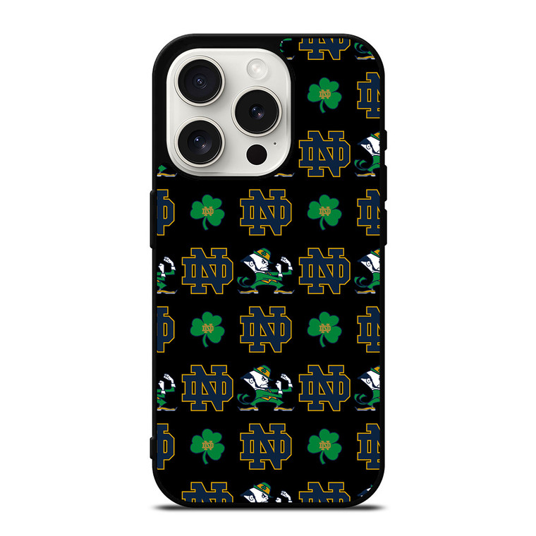 NOTRE DAME FIGNTING IRISH PATTERN iPhone 15 Pro Case Cover