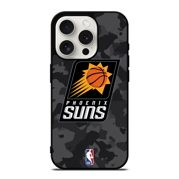 PHOENIX SUNS BLACK CAMO iPhone 15 Pro Case Cover