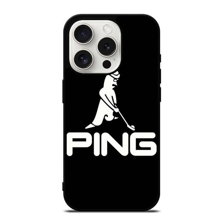 PING GOLF BLACK LOGO iPhone 15 Pro Case Cover