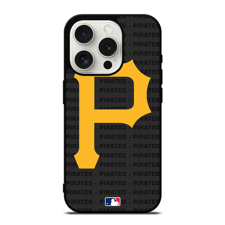 PITTSBURGH PIRATES BASEBALL BLACK iPhone 15 Pro Case Cover