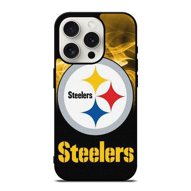 PITTSBURGH STEELERS NFL FIRE iPhone 15 Pro Case Cover