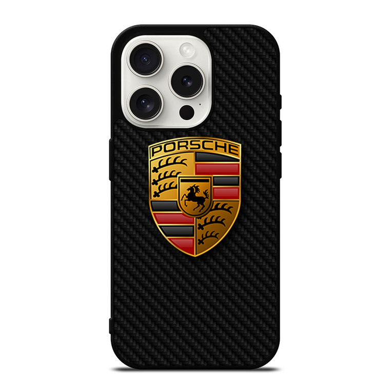 PORSCHE AUTOMOBILE CARBON FIBER iPhone 15 Pro Case Cover