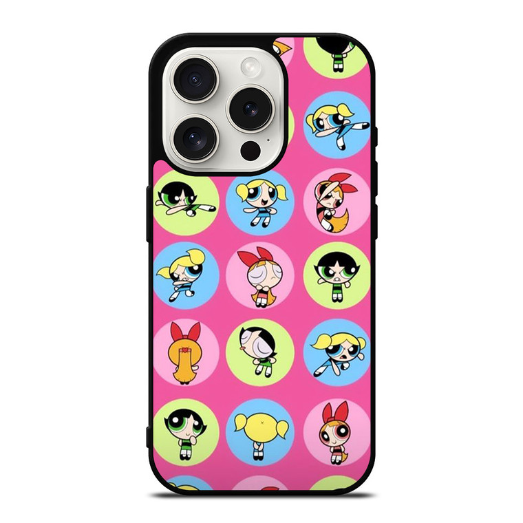 POWERPUFF GIRLS CUTE PATTERN iPhone 15 Pro Case Cover
