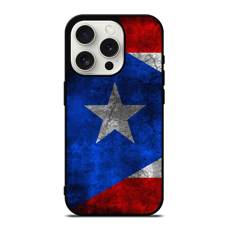 PUERTO RICO RUSTY FLAG iPhone 15 Pro Case Cover