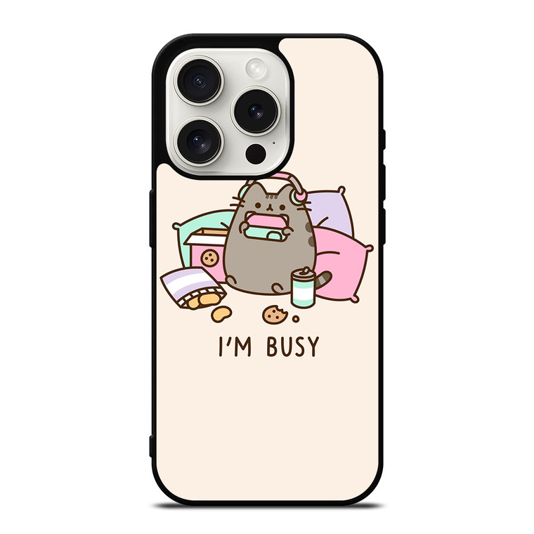 PUSHEEN BUSY CAT iPhone 15 Pro Case Cover