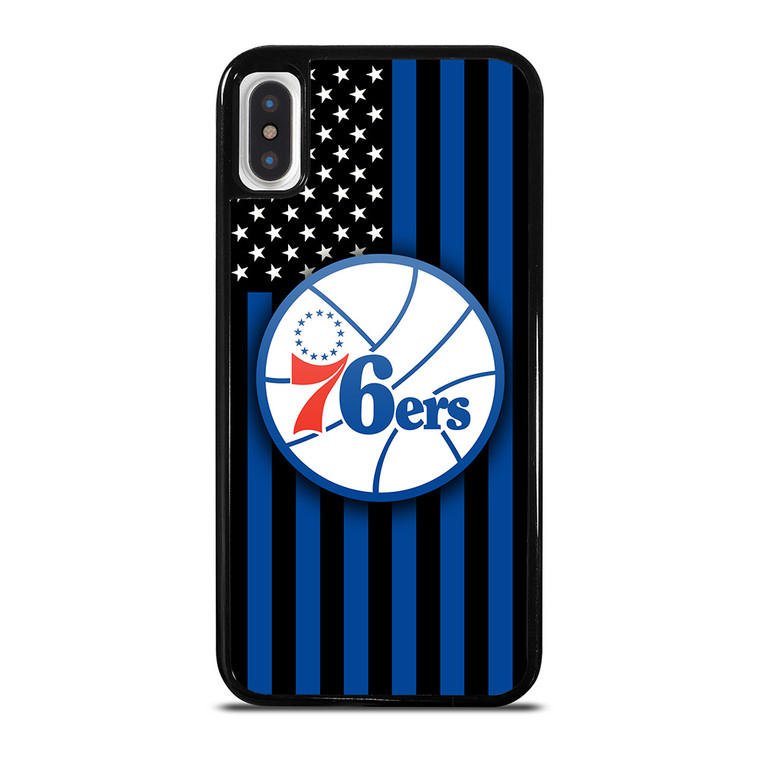PHILADELPHIA 76ERS NBA USA FLAG iPhone X / XS Case Cover