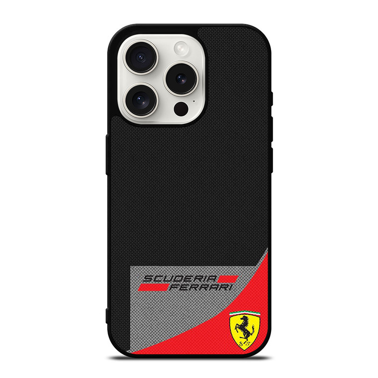 SCUDERIA FERRARI CARBON iPhone 15 Pro Case Cover