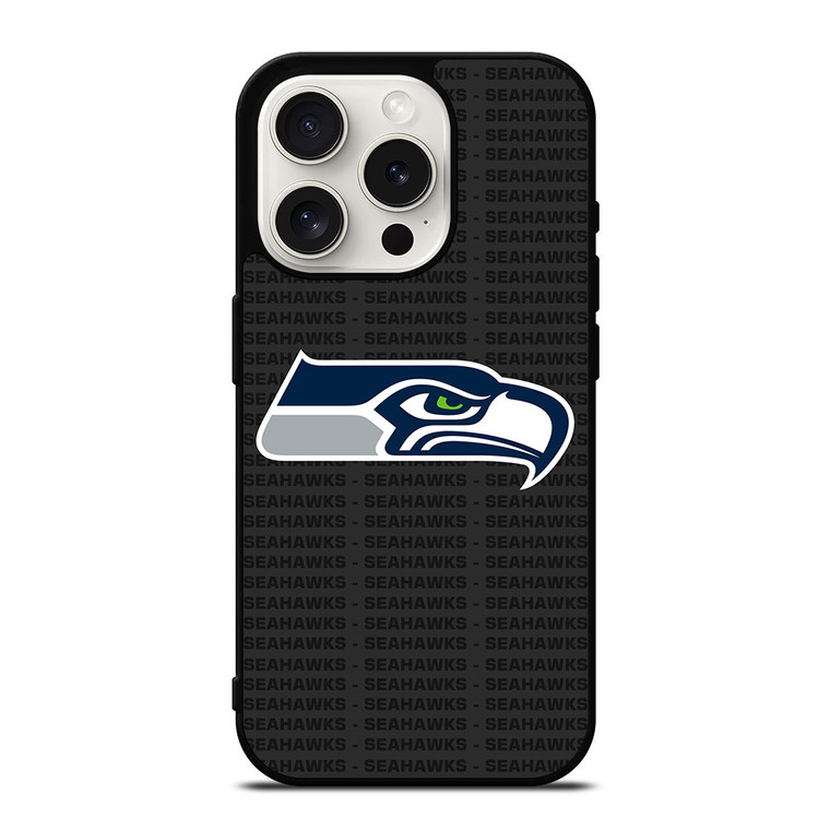 SEATTLE SEAHAWKS FOOTBALL TEXT iPhone 15 Pro Case Cover