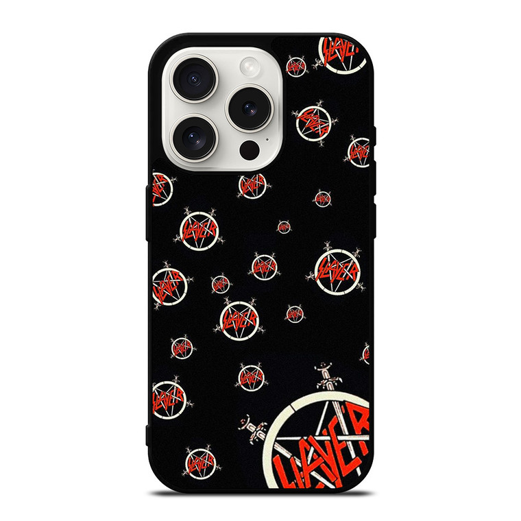 SLAYER ROCK BAND PATTERN iPhone 15 Pro Case Cover