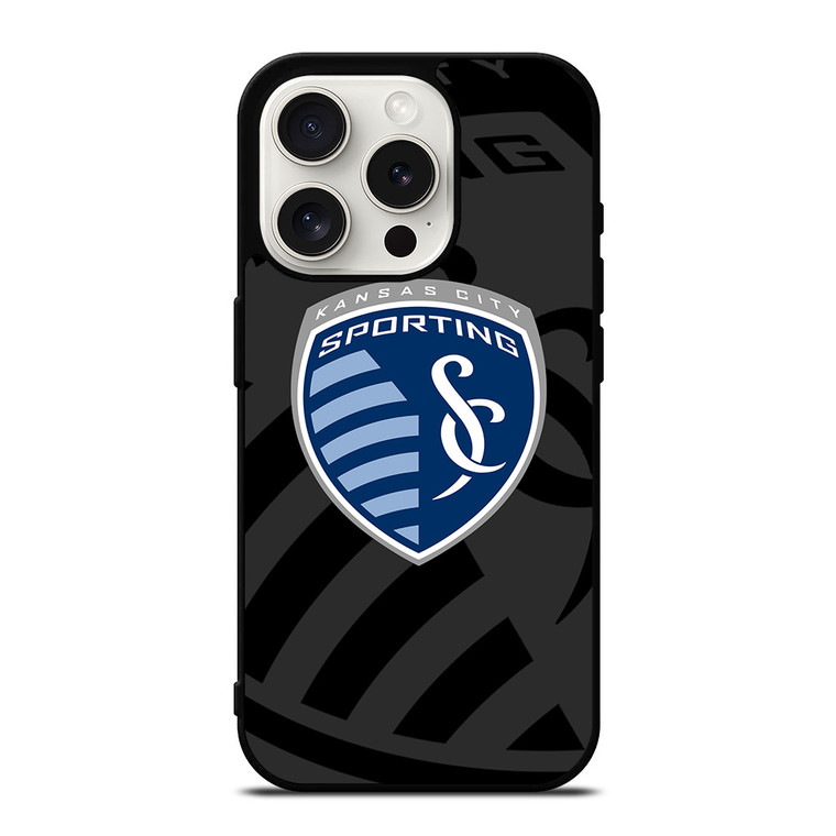 SPORTING KANSAS CITY MLS BLACK iPhone 15 Pro Case Cover