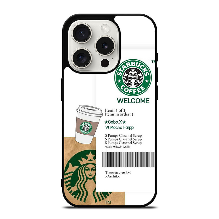 STARBUCKS COFFEE BILLS iPhone 15 Pro Case Cover
