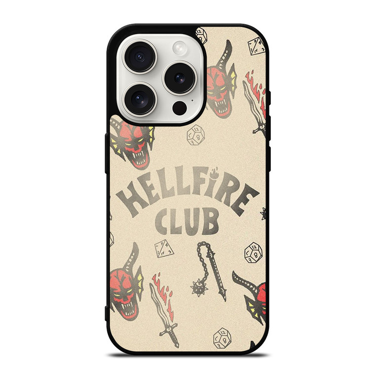 STRANGER THINGS 4 HELLFIRE CLUB iPhone 15 Pro Case Cover