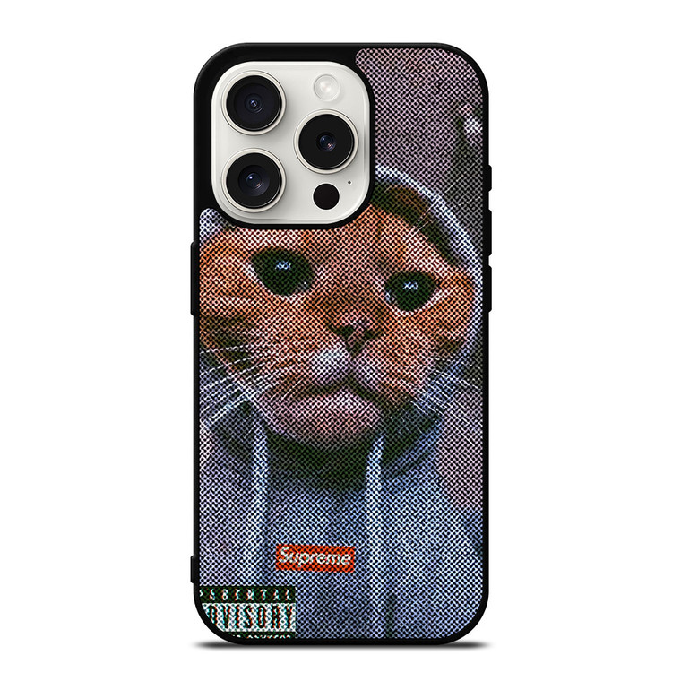 SUPREME CUTE CAT 2 iPhone 15 Pro Case Cover