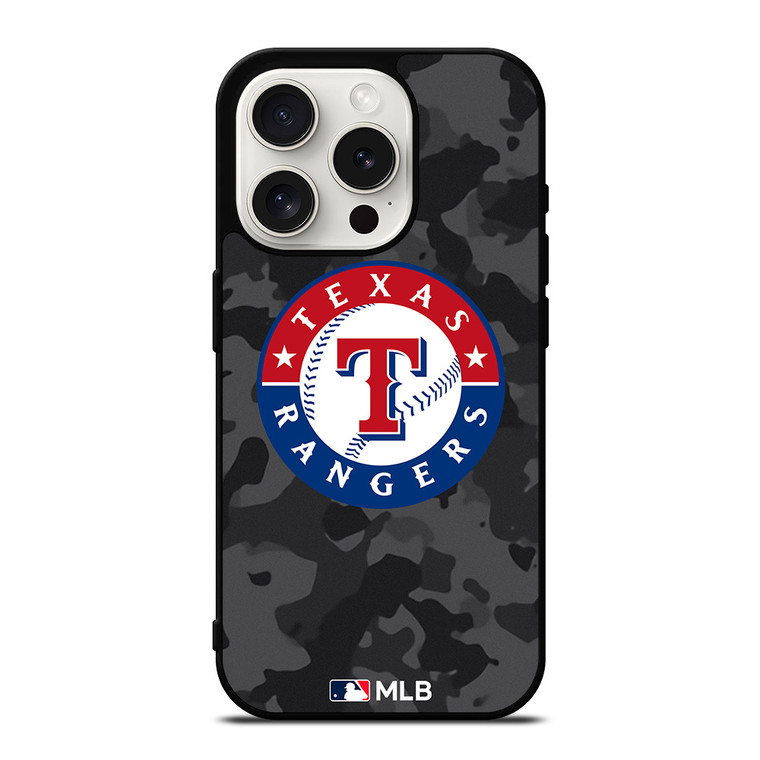 TEXAS RANGERS BASEBALL BLACK CAMO iPhone 15 Pro Case Cover