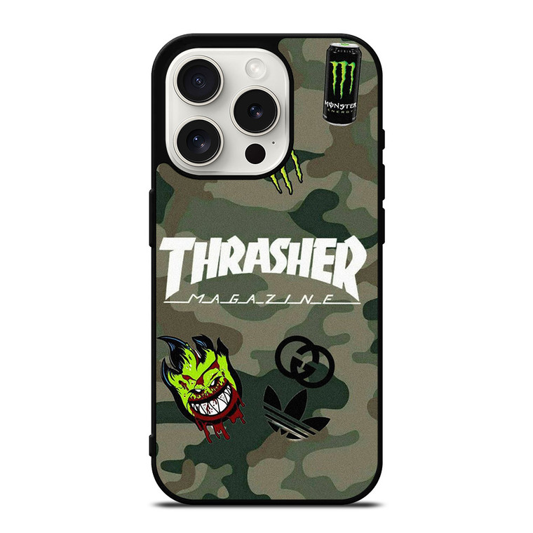 THRASHER SKATEBOARD CAMO COLLAGE iPhone 15 Pro Case Cover